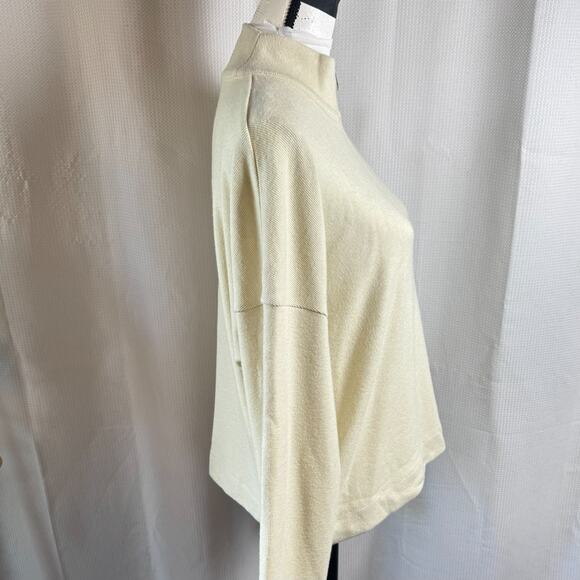 Madewell 1/4 Zip Mock Neck Womens Ivory XL Sweater Classic Chic Comfort in EUC - Picture 9 of 9